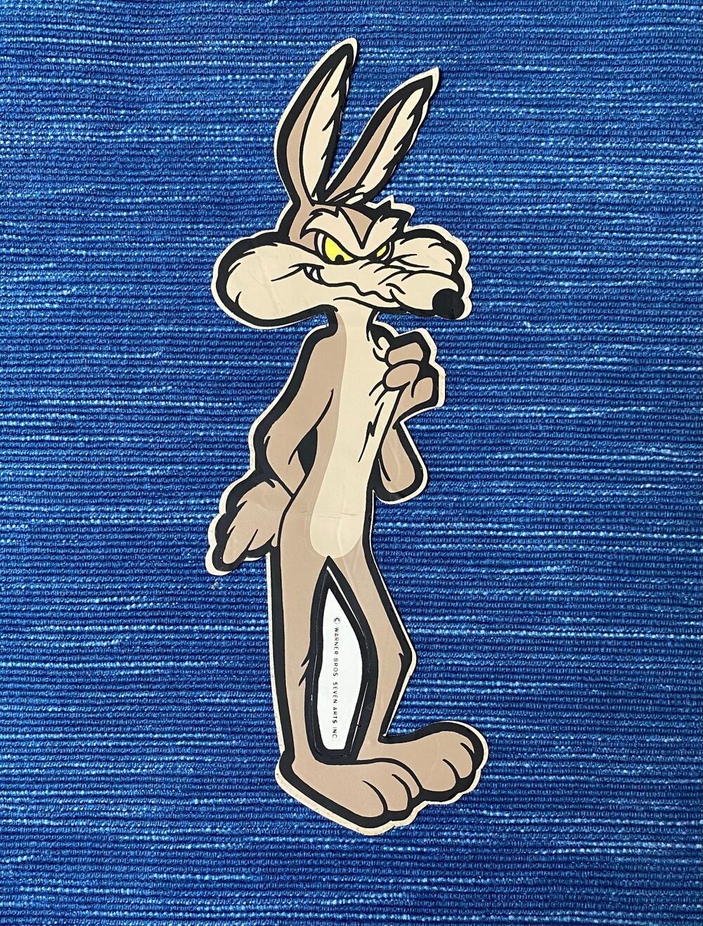 Vintage Looney Tunes Die Cut Decal Sticker Wile E Coyote 8" Warner Bros 95B